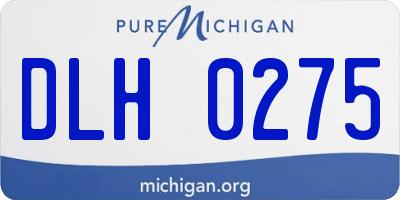 MI license plate DLH0275