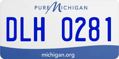 MI license plate DLH0281