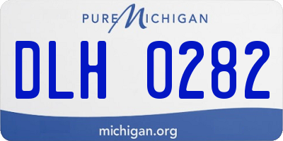 MI license plate DLH0282