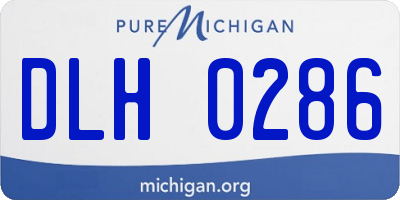 MI license plate DLH0286