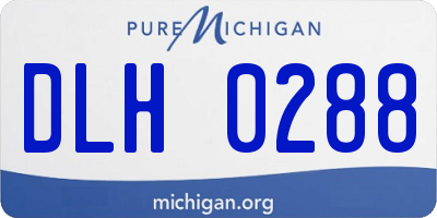 MI license plate DLH0288