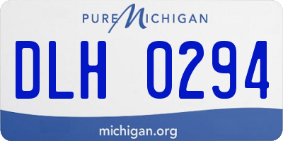 MI license plate DLH0294