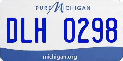MI license plate DLH0298