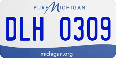 MI license plate DLH0309