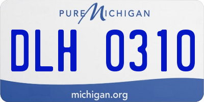 MI license plate DLH0310