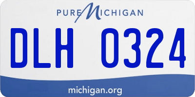 MI license plate DLH0324