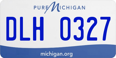 MI license plate DLH0327