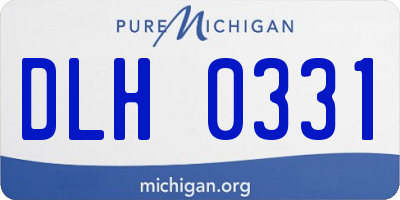 MI license plate DLH0331