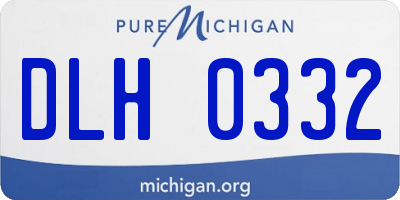 MI license plate DLH0332