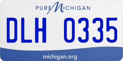 MI license plate DLH0335