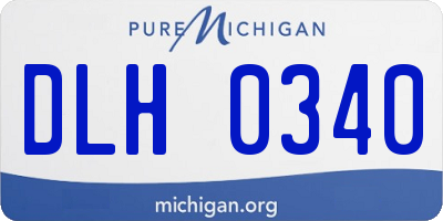 MI license plate DLH0340
