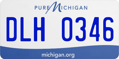 MI license plate DLH0346