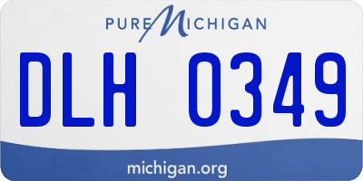 MI license plate DLH0349