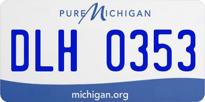 MI license plate DLH0353