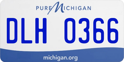 MI license plate DLH0366