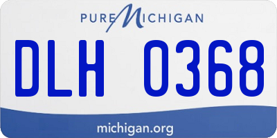 MI license plate DLH0368