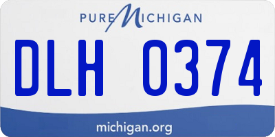 MI license plate DLH0374