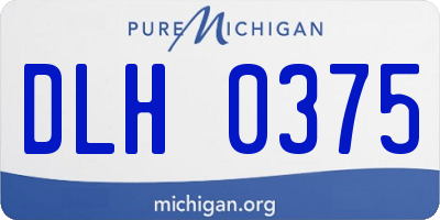 MI license plate DLH0375