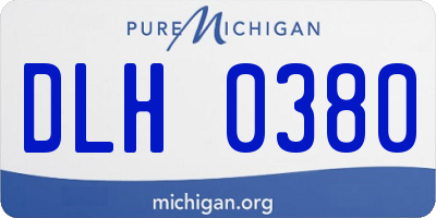 MI license plate DLH0380