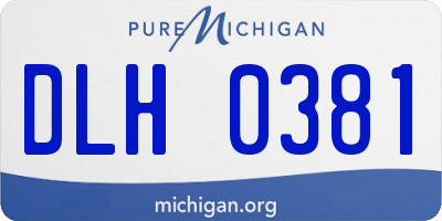 MI license plate DLH0381
