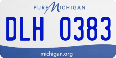 MI license plate DLH0383