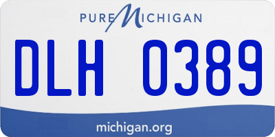 MI license plate DLH0389