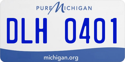 MI license plate DLH0401