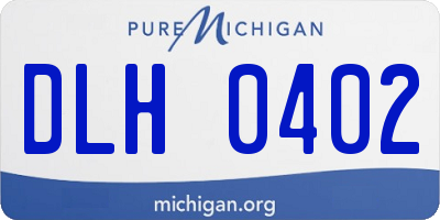 MI license plate DLH0402