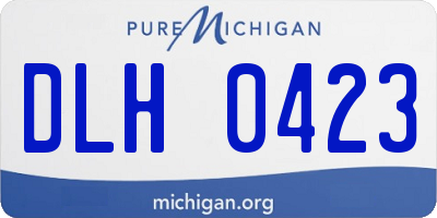 MI license plate DLH0423
