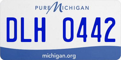 MI license plate DLH0442