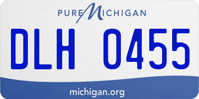 MI license plate DLH0455