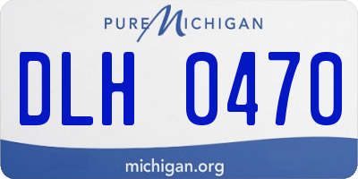 MI license plate DLH0470