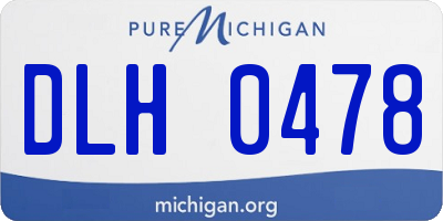 MI license plate DLH0478