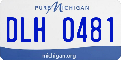 MI license plate DLH0481