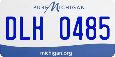 MI license plate DLH0485