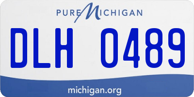 MI license plate DLH0489