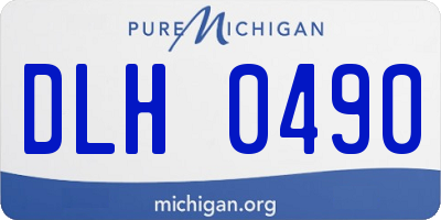 MI license plate DLH0490
