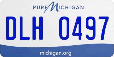 MI license plate DLH0497