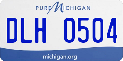 MI license plate DLH0504