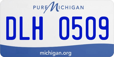 MI license plate DLH0509