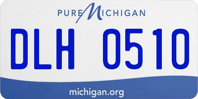 MI license plate DLH0510