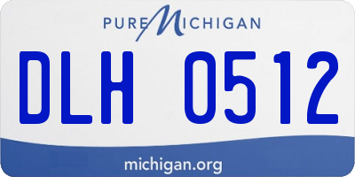 MI license plate DLH0512