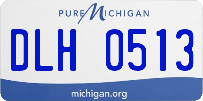 MI license plate DLH0513