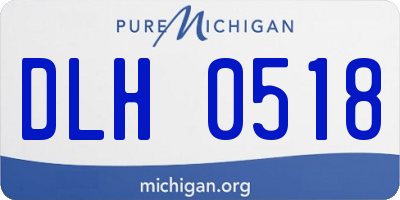 MI license plate DLH0518