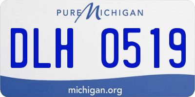 MI license plate DLH0519