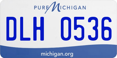 MI license plate DLH0536