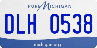 MI license plate DLH0538