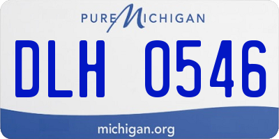 MI license plate DLH0546