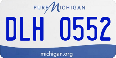 MI license plate DLH0552