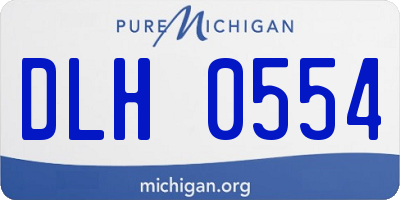 MI license plate DLH0554